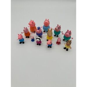 Peppa Pig Toy Figures Lot Kids Preschool Character Play Set Multicolor OS